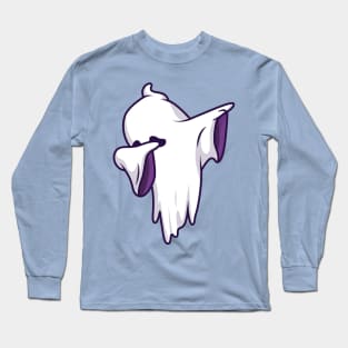 Cute Ghost Dabbing Cartoon Long Sleeve T-Shirt